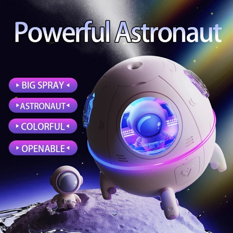 Umidificador de ar recarregável de cápsula espacial de astronauta de mesa USB