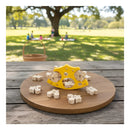 Queijo De Madeira Com Ratinhos Brinquedo Pedagógico