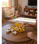 Queijo De Madeira Com Ratinhos Brinquedo Pedagógico