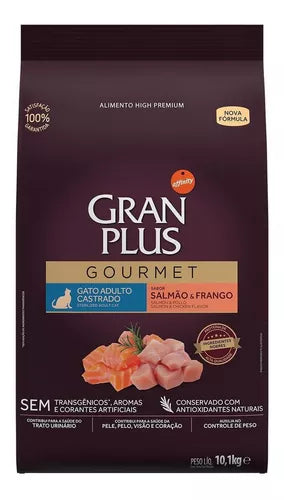 Ração Gran Plus Castrados para Gatos Adultos, diversos sabores
