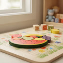 Melancia De Madeira Com Frutas Brinquedo Educativo