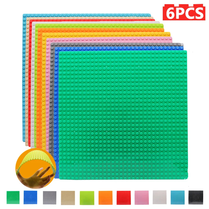 Crianças Classic Figures Building Blocks, Tijolos Base Plate Blocks, Brinquedos para Crianças Presentes, 32x32, 32x16, 6 peças por conjunto