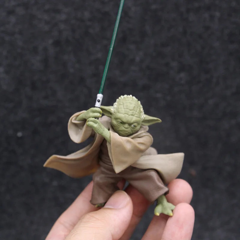 Mestre YODA Star Wars Mandalorian com espada Action Figure Brinquedos