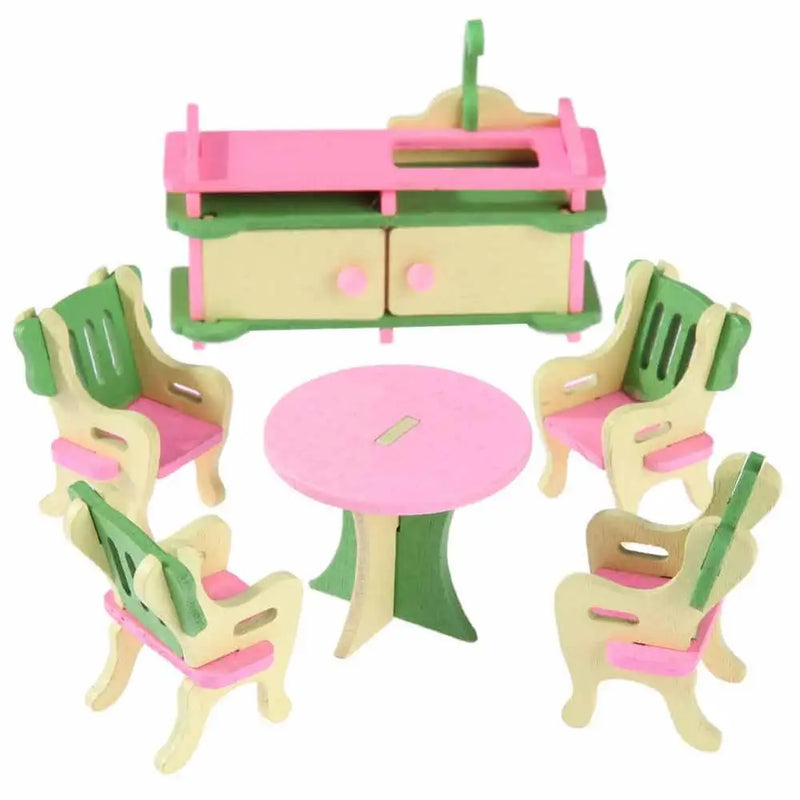 Brinquedos de móveis de casa, banho, para bonecas,  madeira, presentes de aniversário / Natal