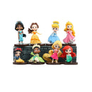 Action Figures das Princesas da Disney, Ariel, Rapunzel, presentes para Meninas, Boa Qualidade, 8pcs por conjunto