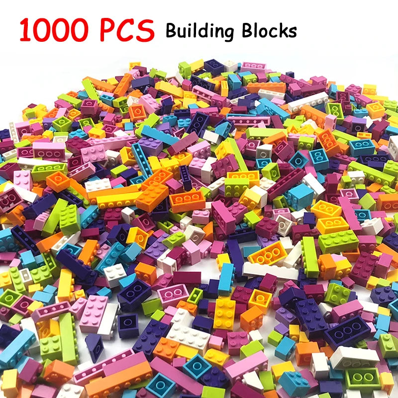 Blocos de construção de cidade, 1000 peças, diy, tijolos criativos, figuras de modelo em massa, brinquedos educativos para crianças, compatíveis com todas as marcas, imperdível