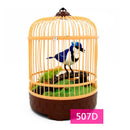 Aves decorativas, controle de voz e som, para gaiola de pássaros, brinquedo para animais, jardim, presentes de brinquedo para crianças