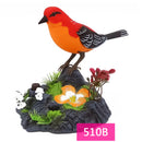 Aves decorativas, controle de voz e som, para gaiola de pássaros, brinquedo para animais, jardim, presentes de brinquedo para crianças