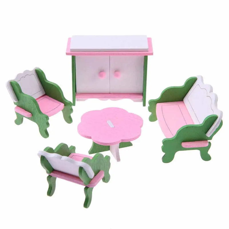 Brinquedos de móveis de casa, banho, para bonecas,  madeira, presentes de aniversário / Natal