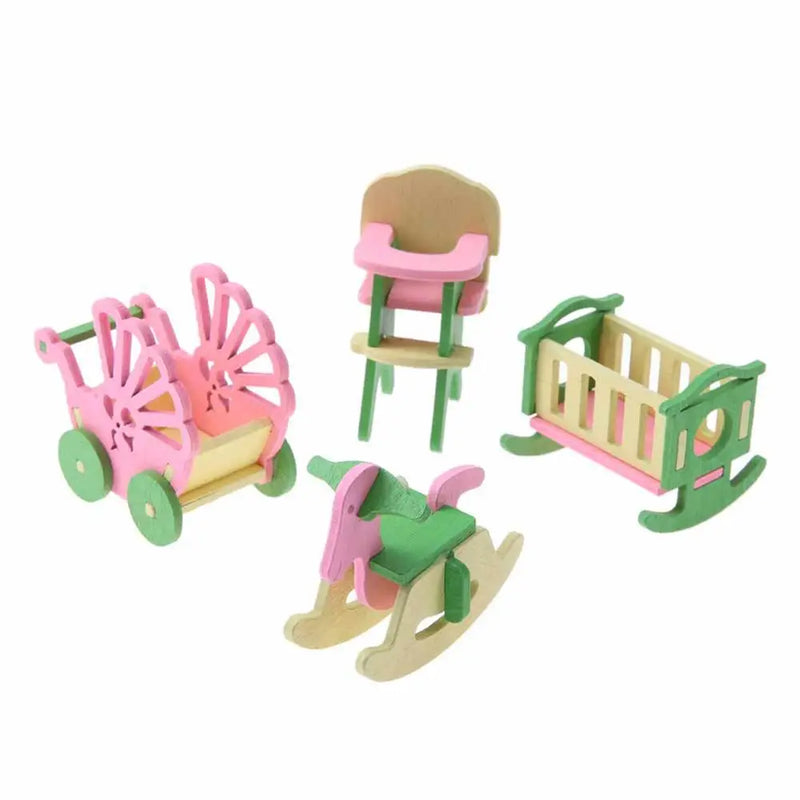 Brinquedos de móveis de casa, banho, para bonecas,  madeira, presentes de aniversário / Natal