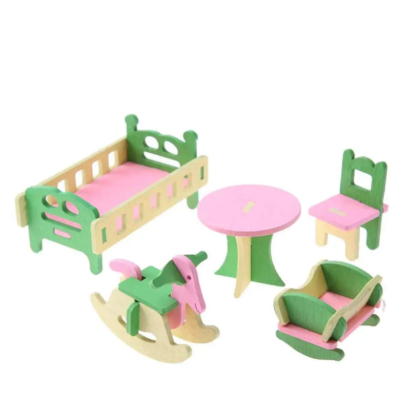 Brinquedos de móveis de casa, banho, para bonecas,  madeira, presentes de aniversário / Natal