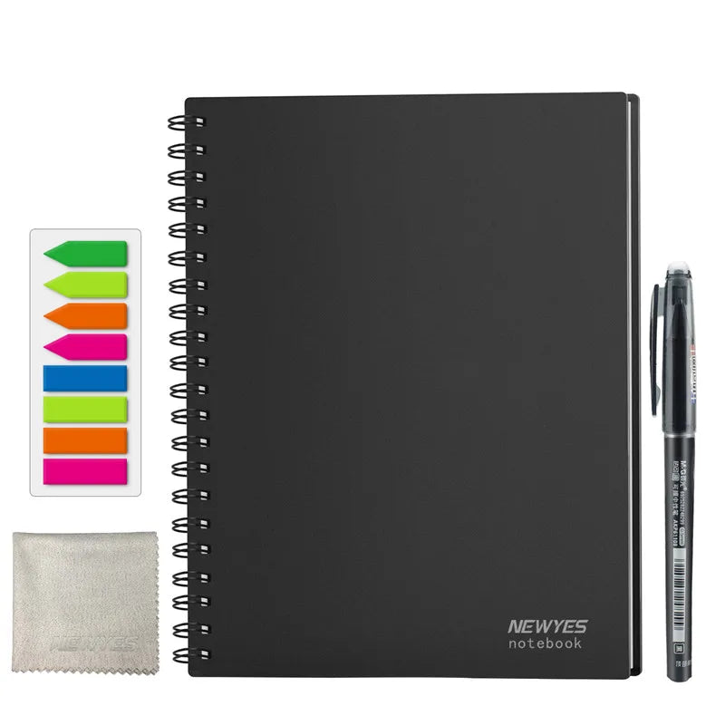 Caderno Inteligente Reutilizável A5/B5 – Apagável, Com Caneta, Ideal para Estudos, Escritório e Desenhos