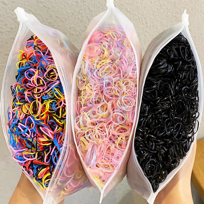 Pacote de Maria-Chiquinha descartável para Meninas, para rabo de cavalo, segura o cabelo, moda, acessórios para o cabelo, 1000 peças