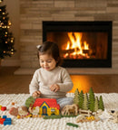 Mini Fazenda de Madeira - Quebra Cabeça com Tinta Atóxica