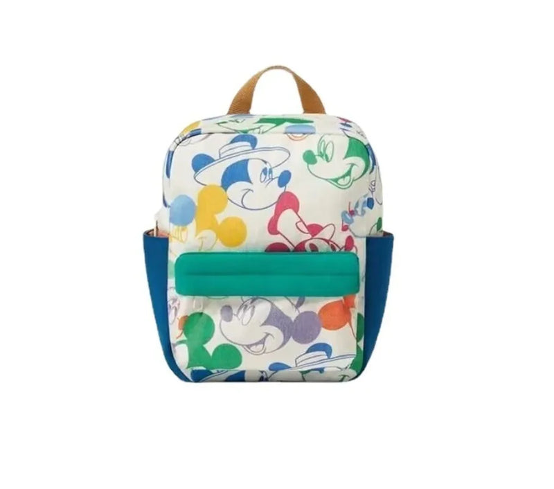 Disney - Bolsa infantil multifuncional, mochila estudantil, cores combinando, estampa do Mickey Mouse