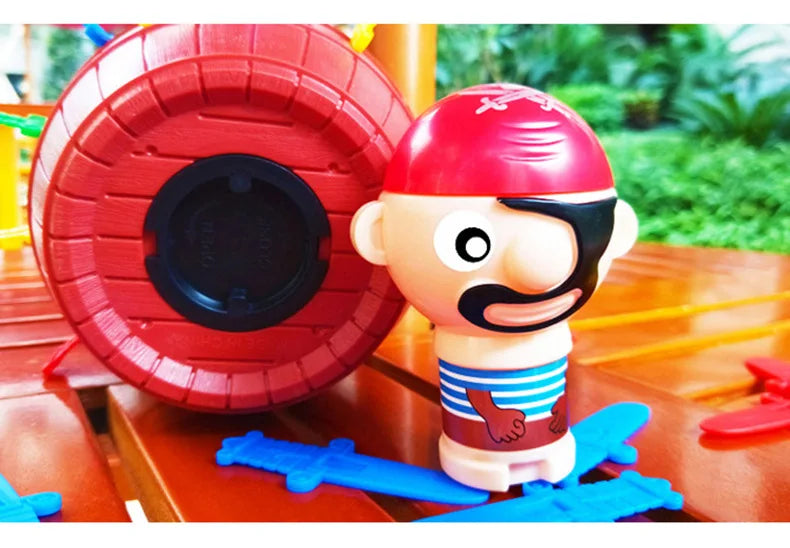 Brinquedo Divertido Barril do Pirata – Jogo da Sorte com Pirata Pulando, Espadas e Brincadeira Surpresa para Toda a Família, Presente para Crianças