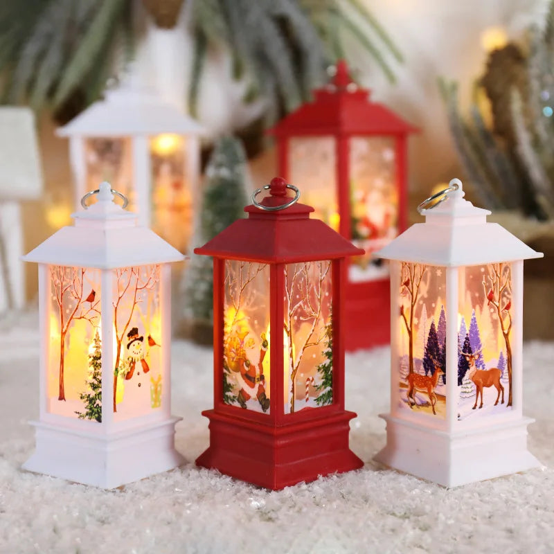 Nova Lâmpada de Vento Natalina: Vela e Abajur com Boneco de Neve – Decoração de Mesa e Luminária Noturna