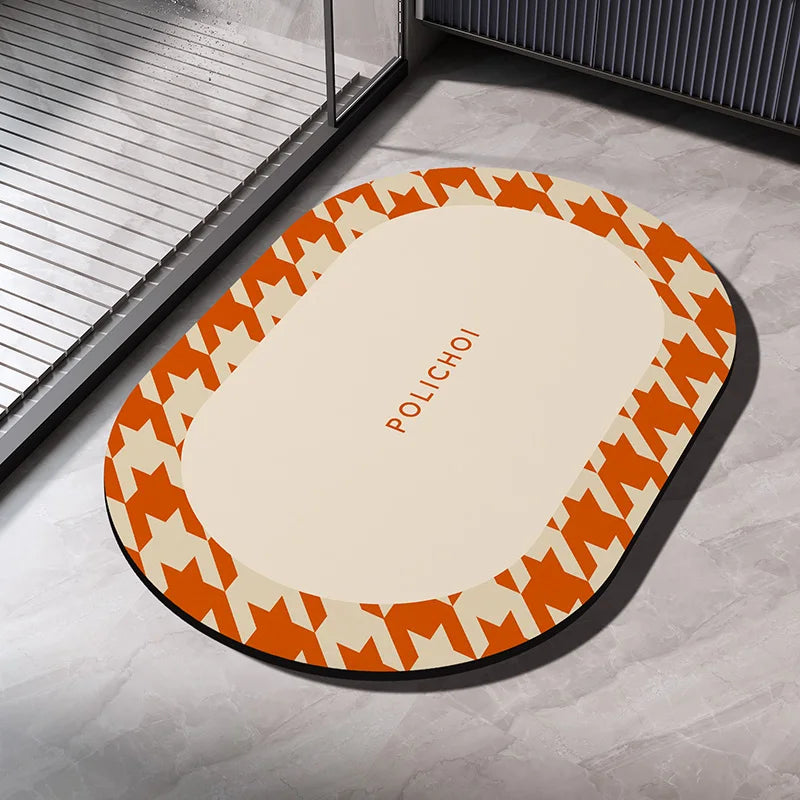 Tapete de Banheiro Super Absorvente - Antiderrapante, Secagem Rápida, Lavável, Ideal para Chuveiro, Banheira, Piso e Porta de Banheiro