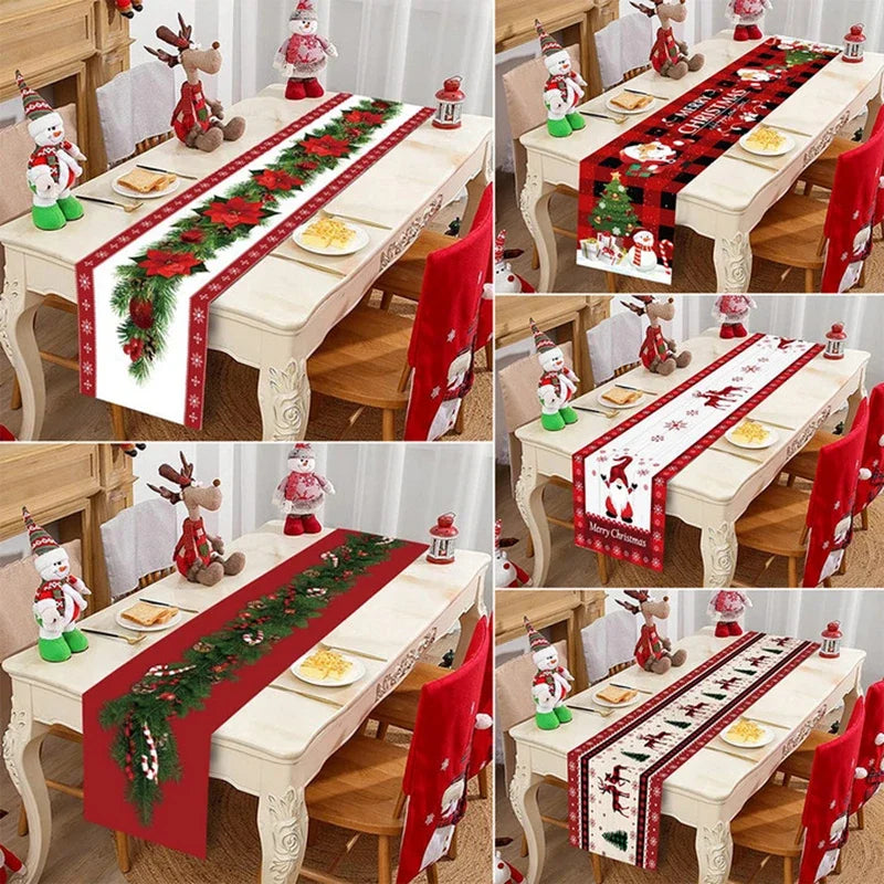 Toalha de Mesa de Natal – Decoração "Feliz Natal" para Mesa em