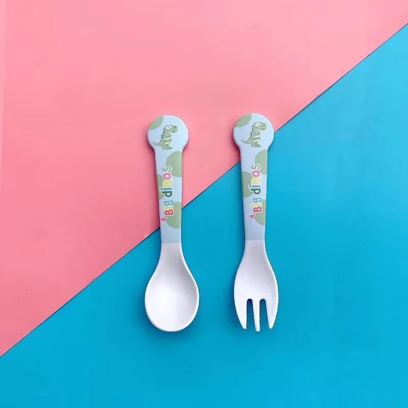 Conjunto Divertido de Alimentação Dinossauro: 3 Peças em Fibra de Bambu para Pequenos Exploradores!