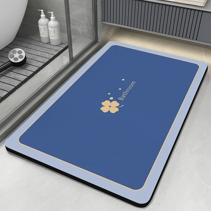 Tapete de Banheiro Super Absorvente - Antiderrapante, Secagem Rápida, Lavável, Ideal para Chuveiro, Banheira, Piso e Porta de Banheiro