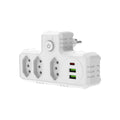 Extensão Elétrica 2M 110-220V com USB e USB-C – Ideal para PC e Eletrônicos