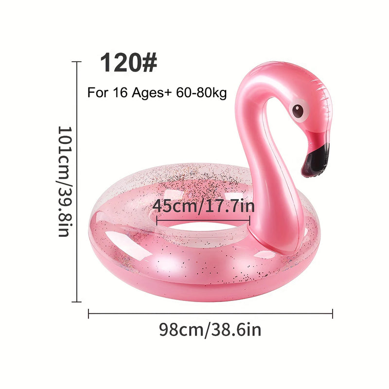 Flutuadores Infláveis de Flamingo para Adultos, Brinquedos de Praia de Verão, Anel de Natação para Crianças, Flutuadores de Piscina
