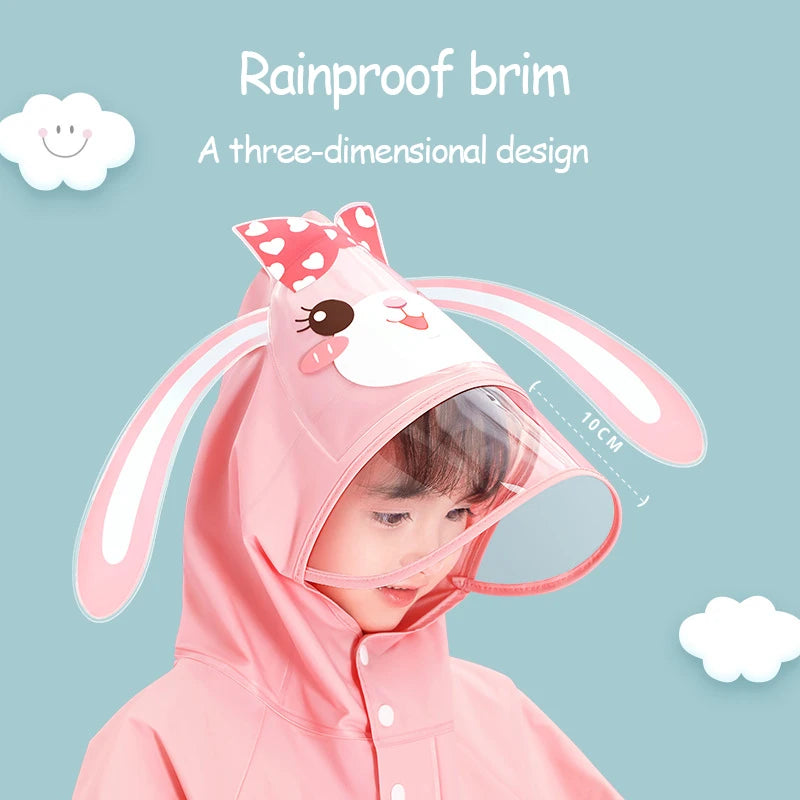 Capa de chuva infantil de EVA, capa de chuva à prova d'água para meninos e meninas, jardim de infância, escola primária