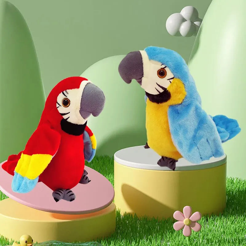 Arara Falante: Brinquedo interativo musical e colorido que bate asas e ensina crianças a falar, Repete o que você fala