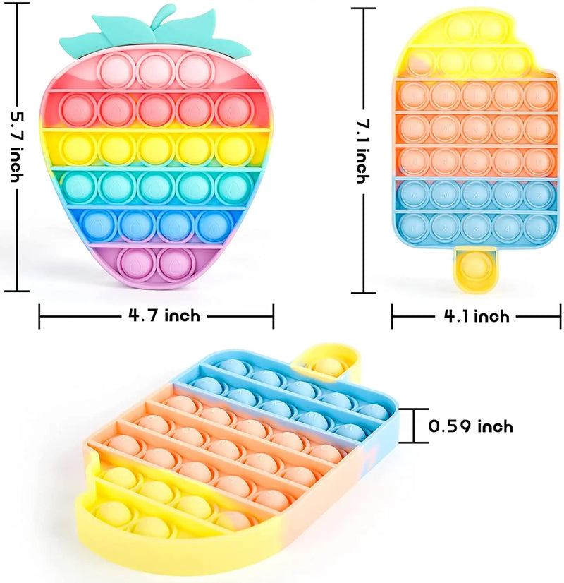 Brinquedos para crianças e adultos, kawaii, figet, brinquedo crianças diversão empurra bolha para baixo antiestresse brinquedo meninas meninos presente de aniversário, pop it, covinhas simples anti-stress 2021