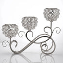 Suporte De Vela De Cristal, 3 Braços, Suporte De Vela De Aniversário, Festa De Casamento, Decoração