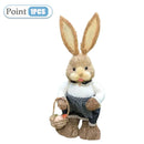 2PCS New Cute Straw Rabbits Bunny Decorations Easter Party Home Garden Wedding Ornament Photo Props Crafts 35cm Cute Home Decor