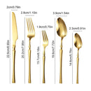 Talheres de aço inoxidável, faca e garfo, colher de sobremesa, almoço e jantar, restaurante ou cozinha, 30pcs