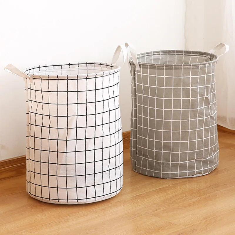 Tecido cesta para roupas sujas, balde dobrável para a roupa, brinquedo, agregado familiar