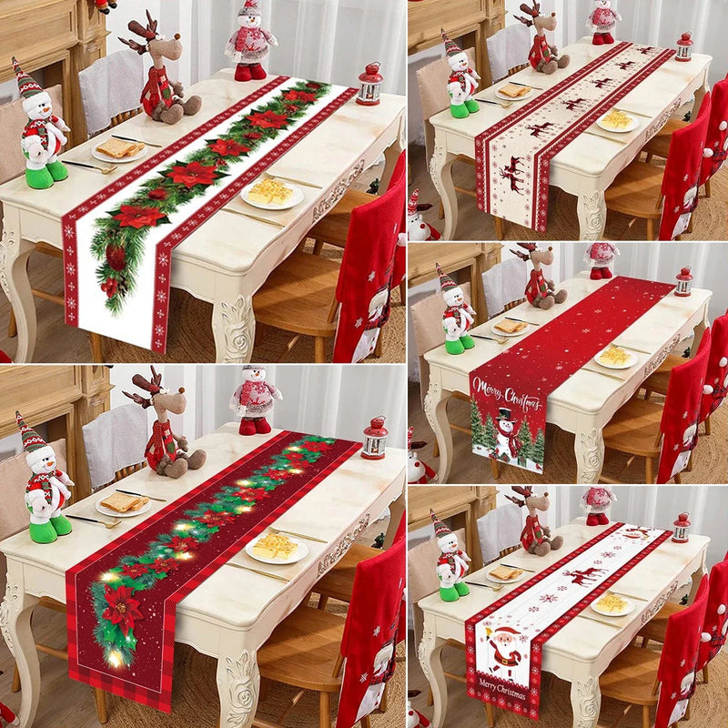 Toalha de Mesa de Natal – Decoração "Feliz Natal" para Mesa em