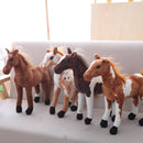 Brinquedos infantis, bicho de pelúcia fofo, zebra, cavalo realista macio, presente de aniversário, 30cm