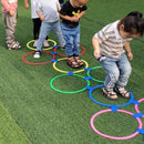 Crianças jogos de cérebro hopscotch saltar círculo anéis conjunto crianças sensorial jogar indoor ao ar livre para treinamento esportes e entretenimento brinquedo