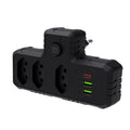 Extensão Elétrica 2M 110-220V com USB e USB-C – Ideal para PC e Eletrônicos