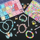 DIY Handmade frisado brinquedo para crianças, Criativo Loose Spacer Beads, Artesanato Making, Pulseira, Colar, Kit Jóias, Girl Gift, 500pcs