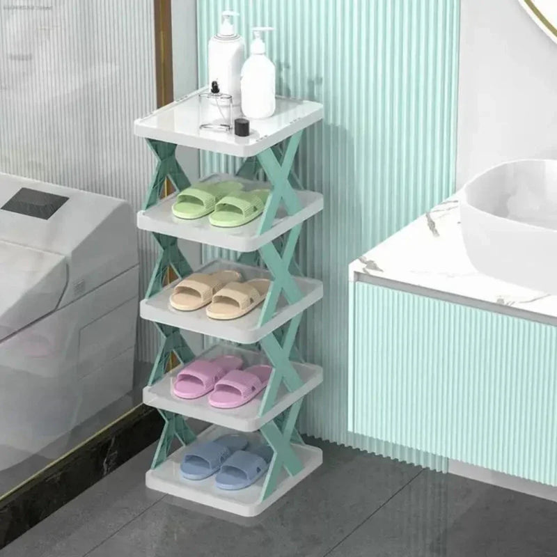 Sapateiras para família, organizador de sapatos, prateleira simples multi-camada