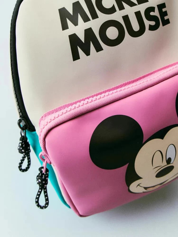 Mochila escolar da Disney - Mickey para meninos e meninas, bolsa de dois ombros para jardim de infância, mochila infantil, moda