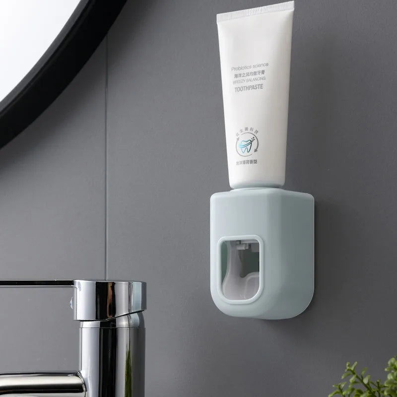 Dispensador Automático De Creme Dental, Fixado na Parede, Criativo, Impermeável, Suporte De Escova De Dentes, Acessórios Do Banheiro
