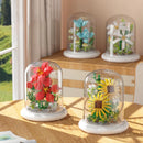 Bloco eterno buquê de montagem de flores, decoração de mesa, bloco de flores, quebra-cabeça infantil, buquê de brinquedo