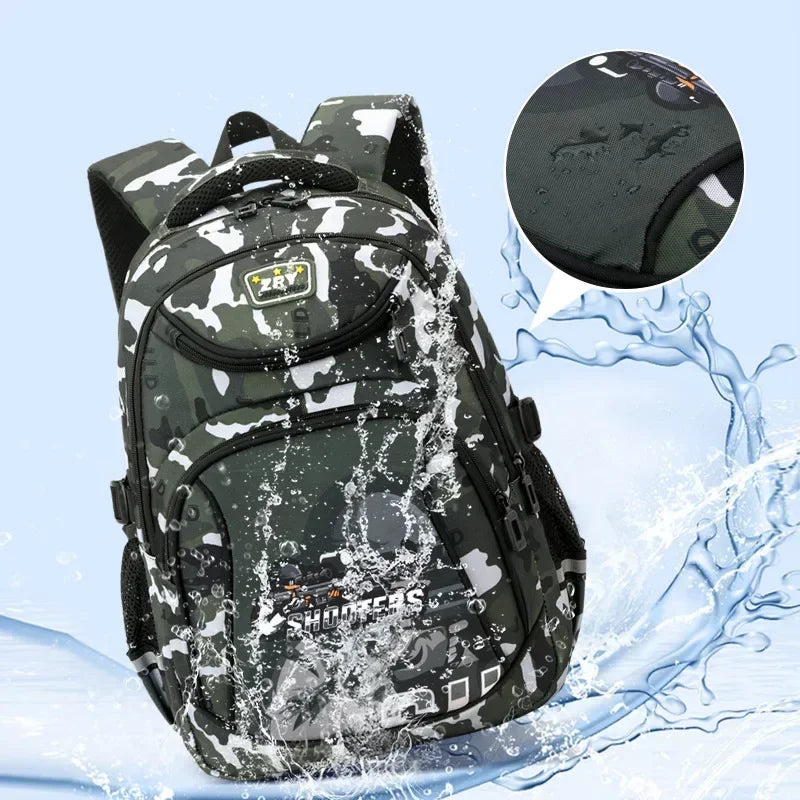 Mochila Escolar Infantil com Rodinhas para Meninos – Mochila Trolley com Rodas