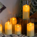 Conjunto com 6 Velas LED Sem Chama - Candelabros de Acrílico para Casamentos e Natal