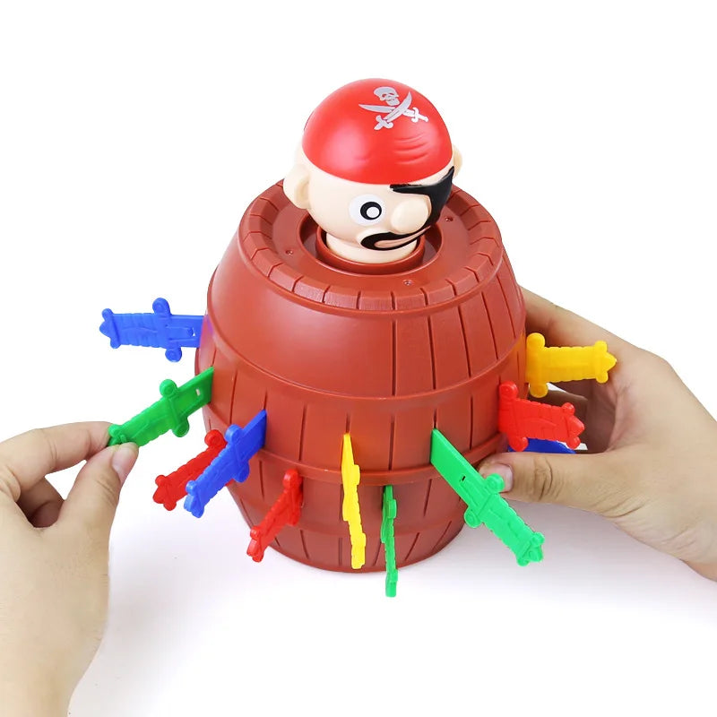Brinquedo Divertido Barril do Pirata – Jogo da Sorte com Pirata Pulando, Espadas e Brincadeira Surpresa para Toda a Família, Presente para Crianças