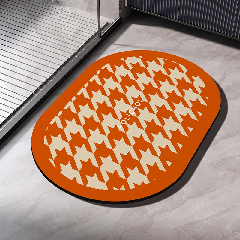 Tapete de Banheiro Super Absorvente - Antiderrapante, Secagem Rápida, Lavável, Ideal para Chuveiro, Banheira, Piso e Porta de Banheiro