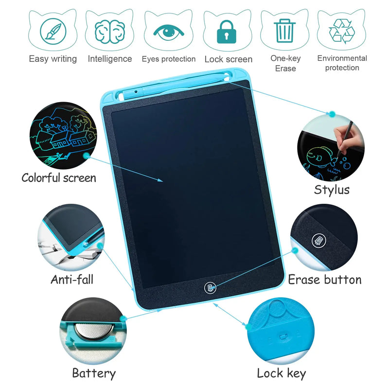 Tablet LCD para Crianças, Prancheta, Brinquedos para Meninos e Meninas, Aniversário, Ação de Graças, Páscoa, Presentes de Natal, 6,5 polegadas, 8,5 polegadas, 16 polegadas