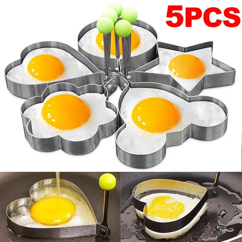 Molde De Ovo Frito De Aço Inoxidável, Panquecas De Coração, Cozimento Almoço, Ferramentas de Cozinha, Acessórios De Cozinha, forma, modelar