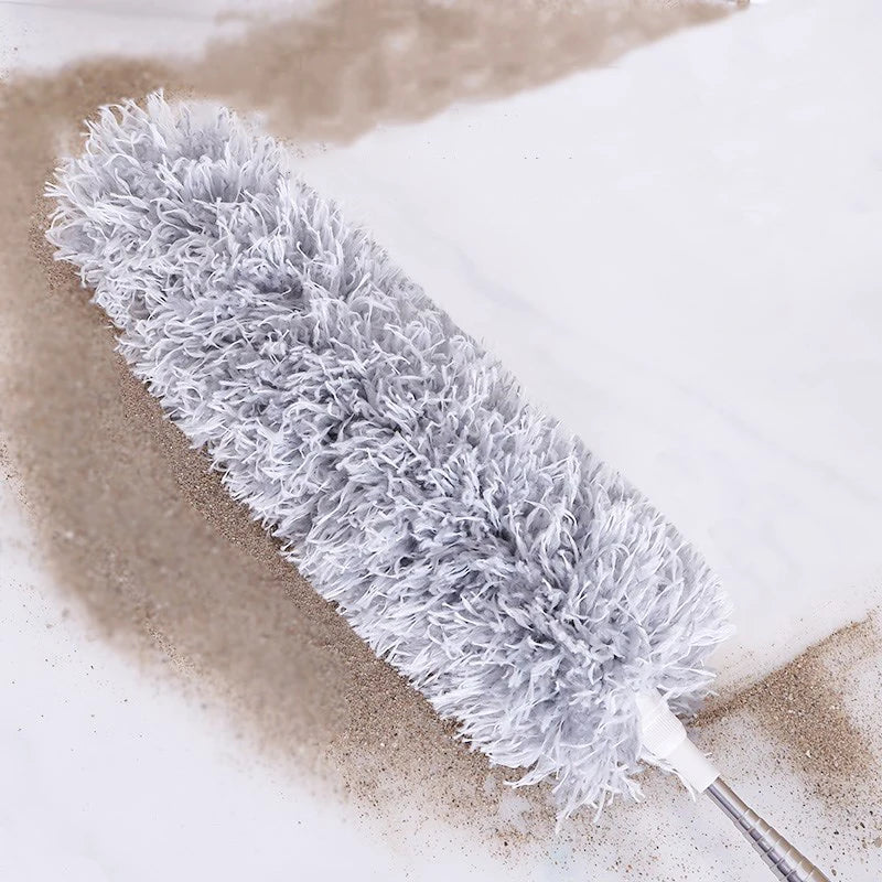 Escova de limpeza para cantos altos de microfibra extensível, espanador retrátil, ferramentas domésticas